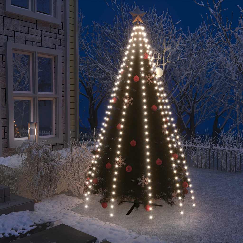 Cordão de luzes árvore de natal 250 luzes LED 250cm branco frio