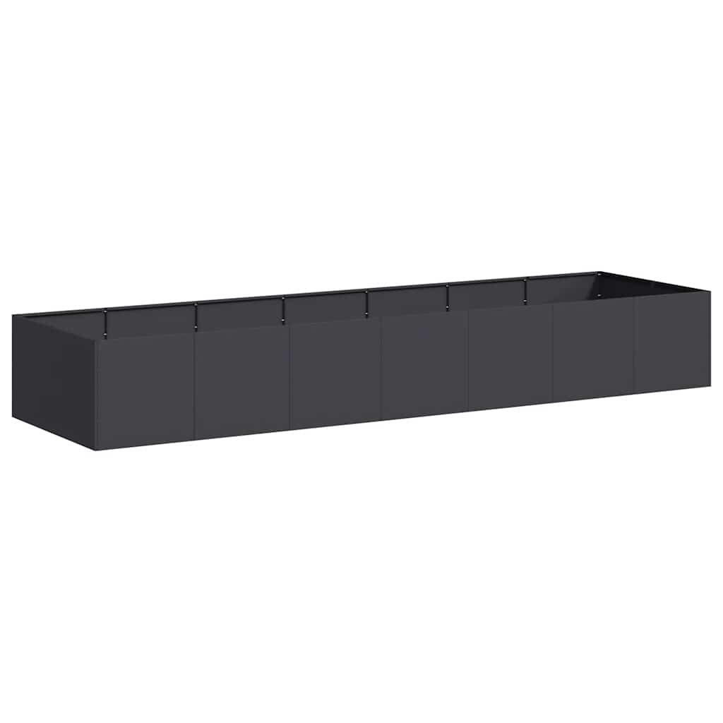 Vaso/floreira 280x80x40 cm aço preto