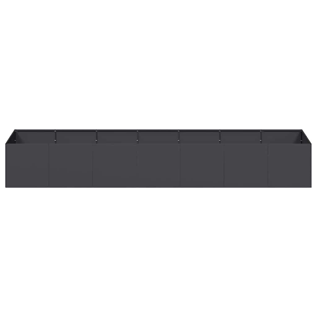 Vaso/floreira 280x80x40 cm aço preto