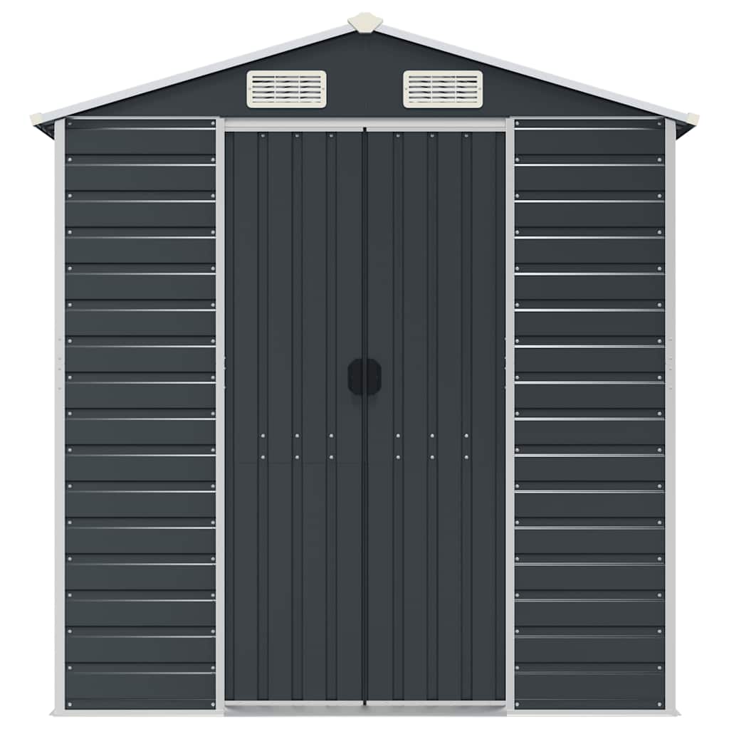 Abrigo de jardim 191x300x198 cm aço galvanizado antracite