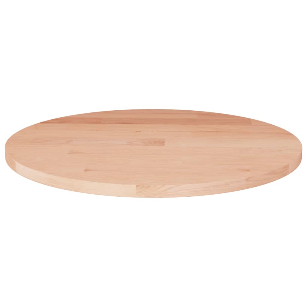 Tampo de mesa redondo ø40x1,5 cm carvalho maciço não tratado