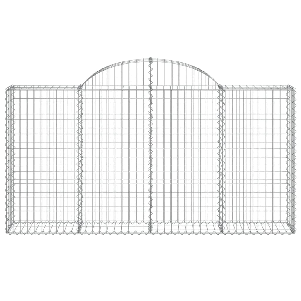 Cestos gabião arqueados 9pcs 200x30x100/120cm ferro galvanizado