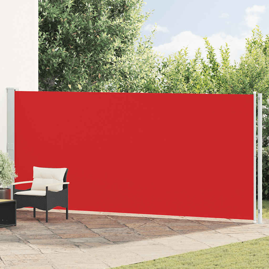 Toldo lateral retrátil de pátio 180x600 cm vermelho