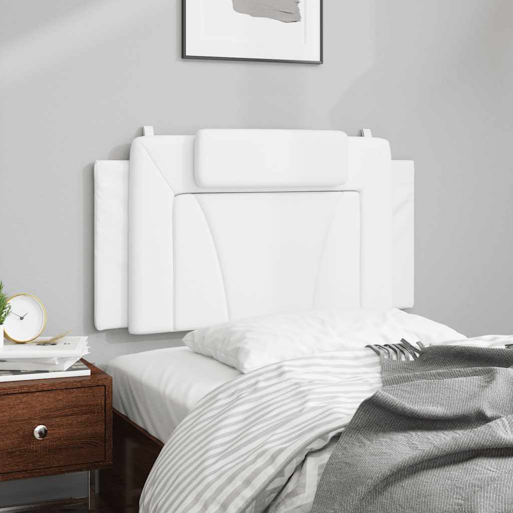 Almofadão de cabeceira viana 100 cm couro artificial branco
