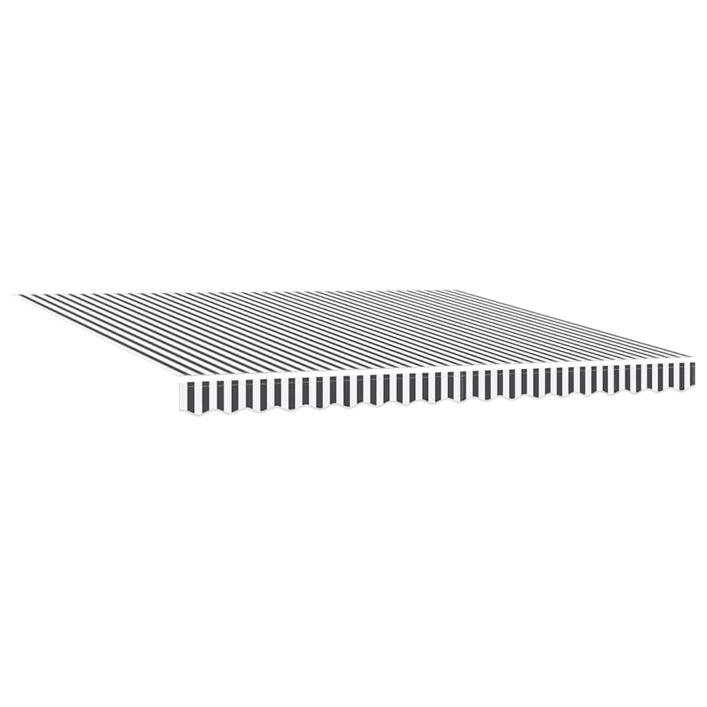 Toldo retrátil 4x3 m tecido e alumínio antracite e branco