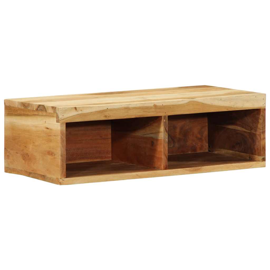 Armário de TV para parede 60x30x19 cm madeira acácia maciça