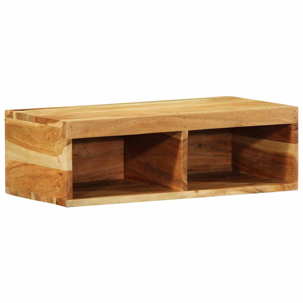 Armário de TV para parede 60x30x19 cm madeira acácia maciça