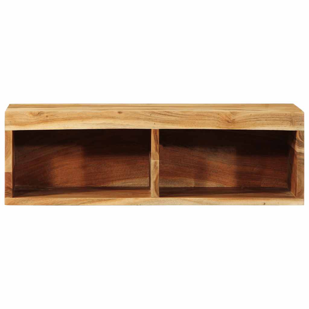 Armário de TV para parede 60x30x19 cm madeira acácia maciça