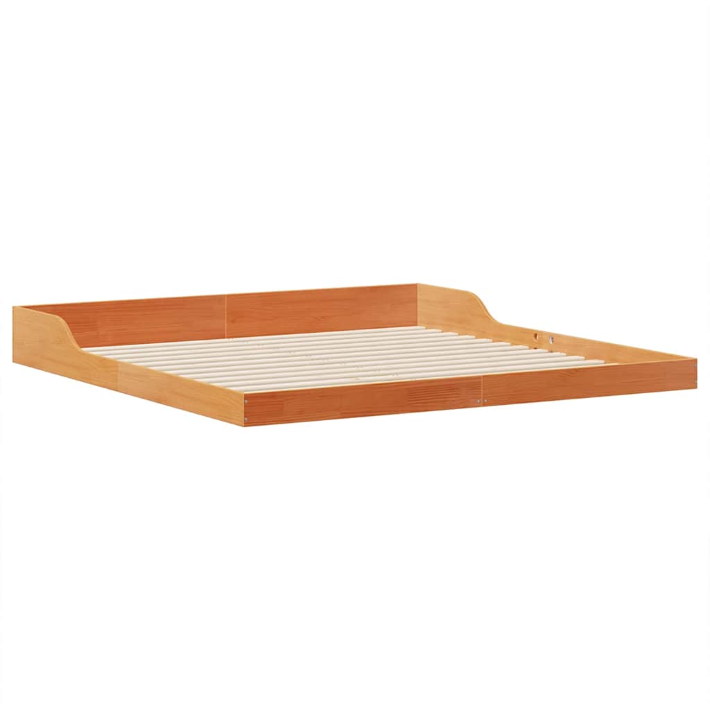 Estrutura da cama marrom cera 200 x 210 cm