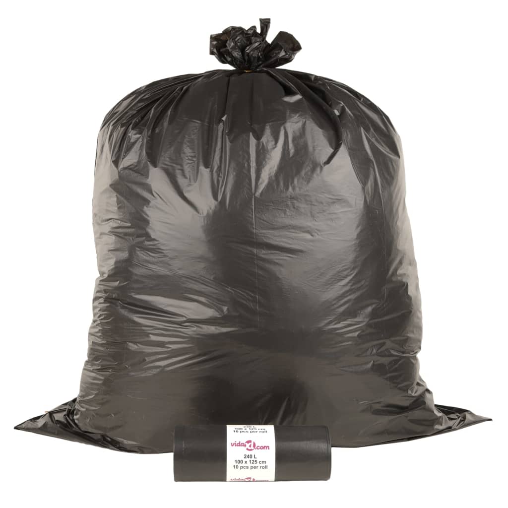 Sacos do lixo 150 pcs 240 l preto
