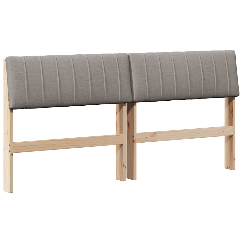 Cabeceira estofada cinzento-acastanhado 150 cm