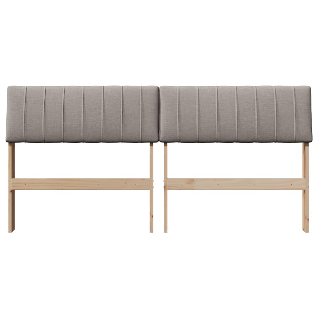 Cabeceira estofada cinzento-acastanhado 150 cm