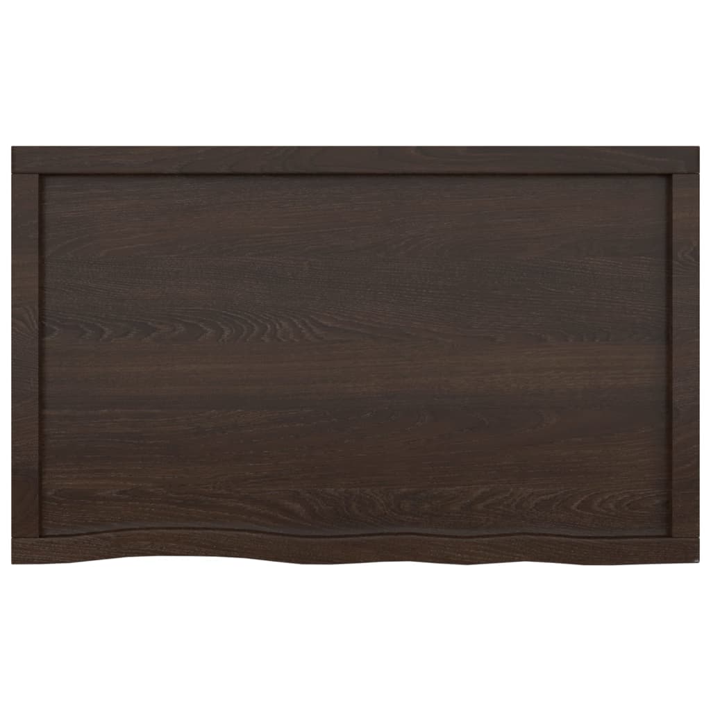 Bancada p/ wc 100x60x(2-4)cm madeira tratada maciça castanho
