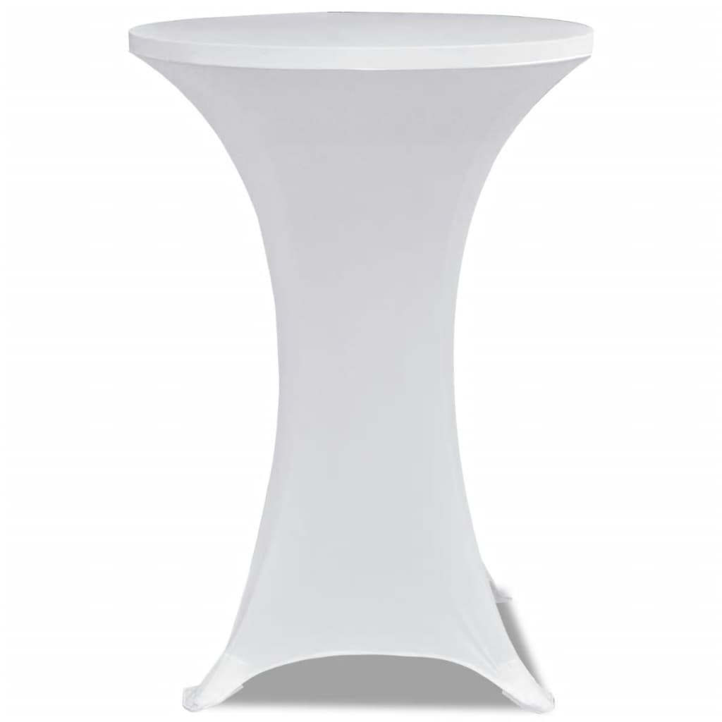 Toalha de mesa elástica ø70, branca / 2 peças