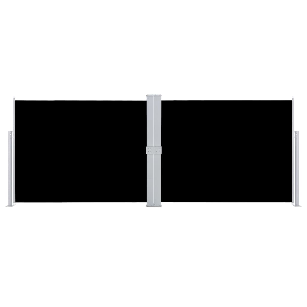 Toldo lateral retrátil 140x1000 cm preto