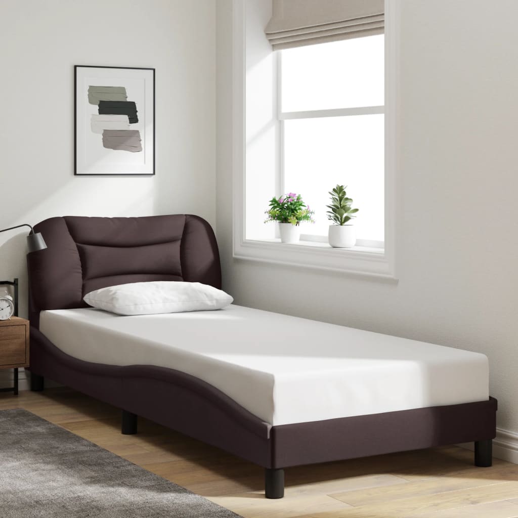 Estrutura de cama com LED sem colchão hvar 90x200 cm tecido