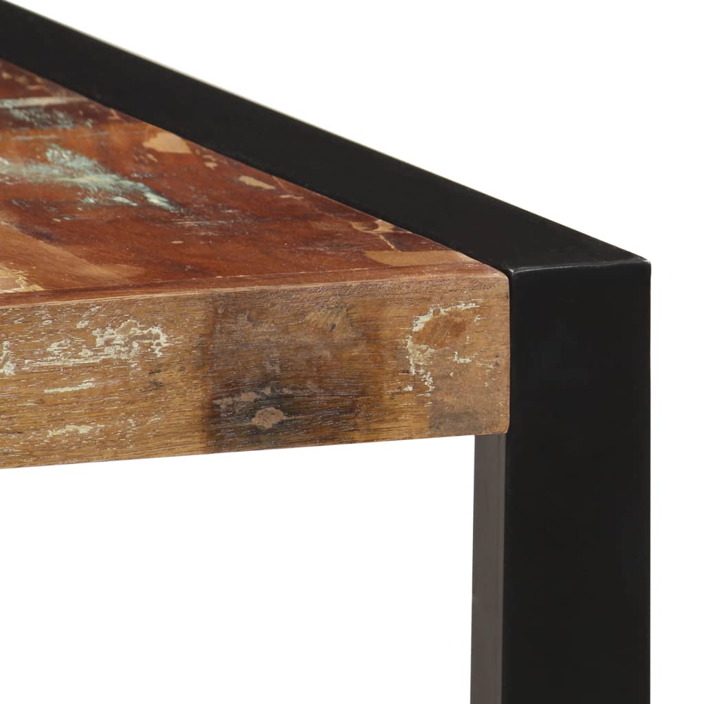 Mesa de jantar 160x80x75 cm madeira recuperada maciça