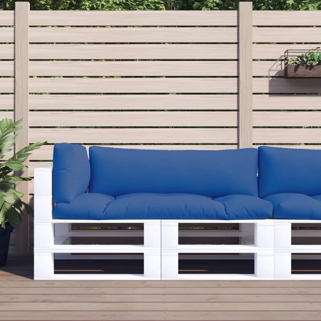 Almofadões para paletes 3 pcs tecido azul
