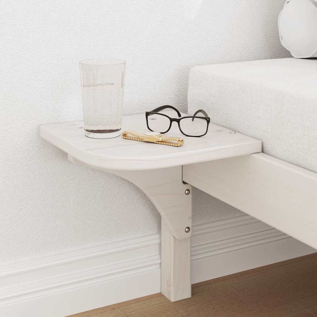 Estrutura da cama branco 80 x 200 cm madeira de pinheiro sólida
