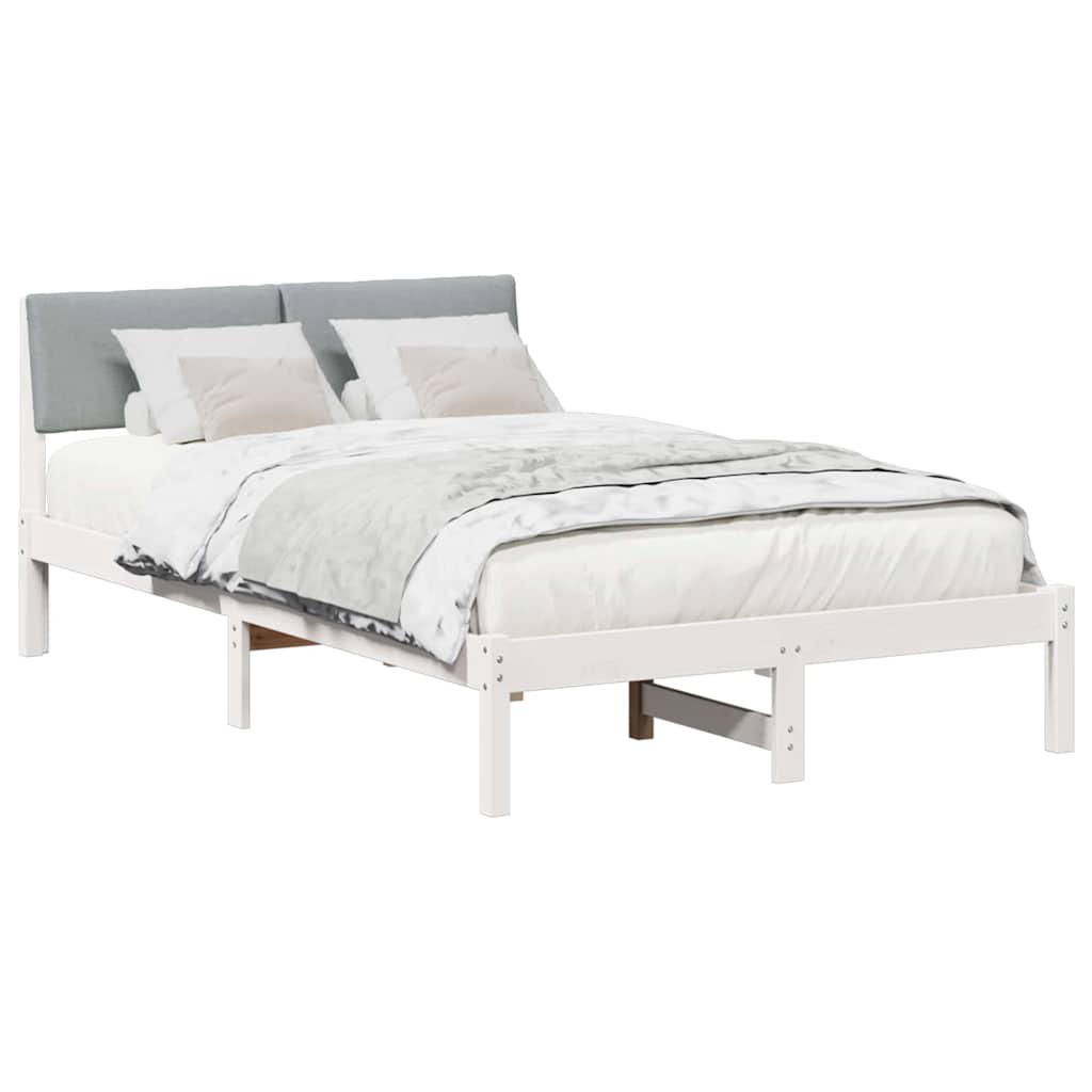 Estrutura da cama branco e cinza claro 120 x 200 cm