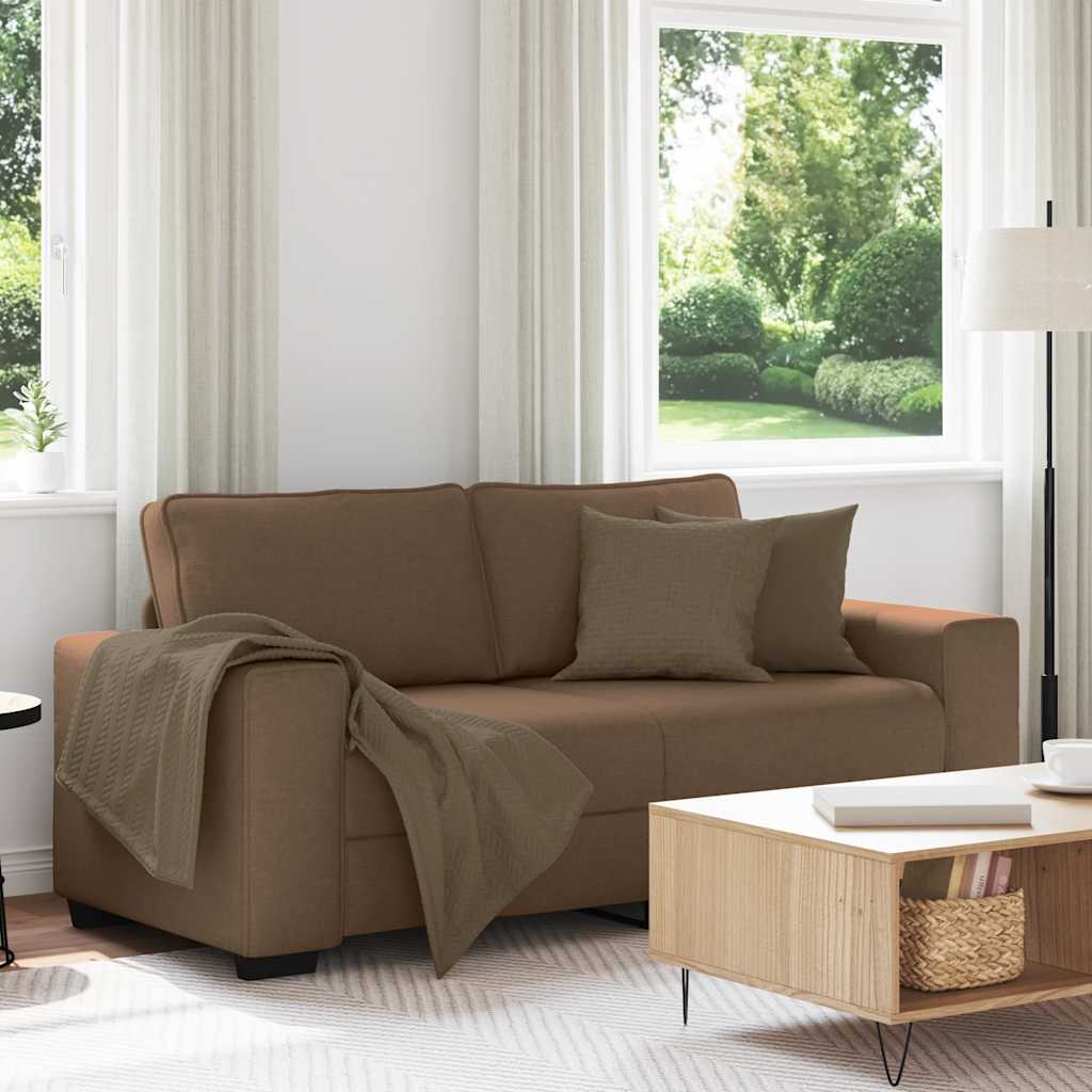 Sofá de 2 lugares marrom 180x77x82 cm em tecido