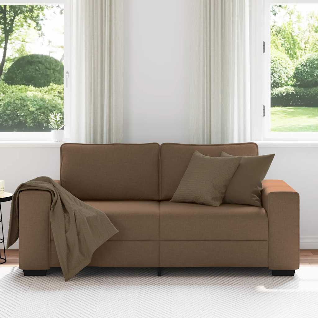 Sofá de 2 lugares marrom 180x77x82 cm em tecido
