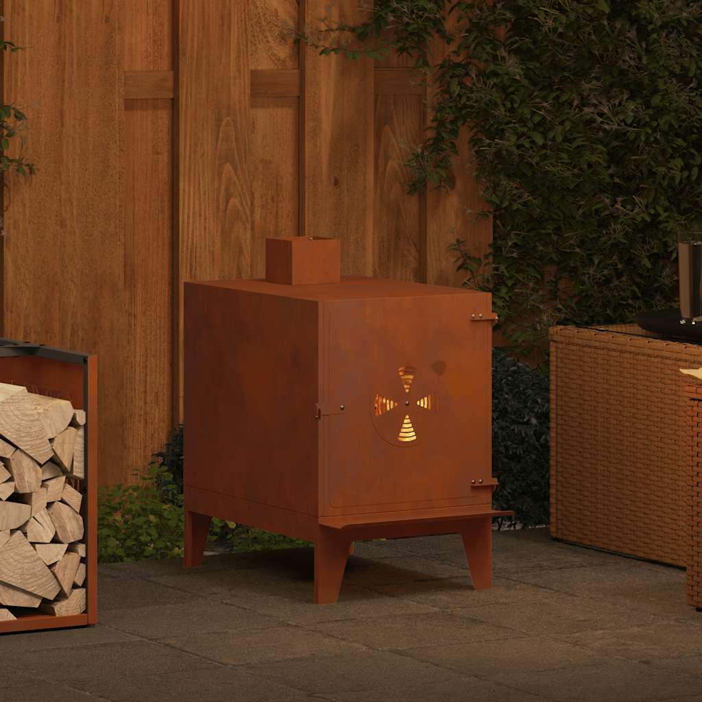 Fogão de campismo 35x50x60 cm aço corten