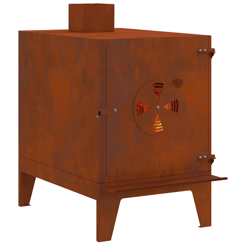 Fogão de campismo 35x50x60 cm aço corten
