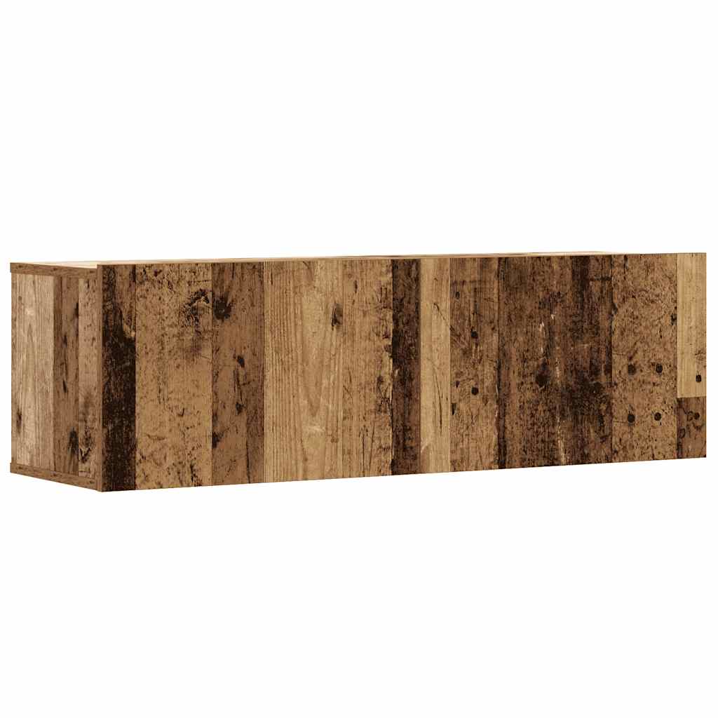 Conjunto de armário TV de parede 2 pcs madeira madeira velha