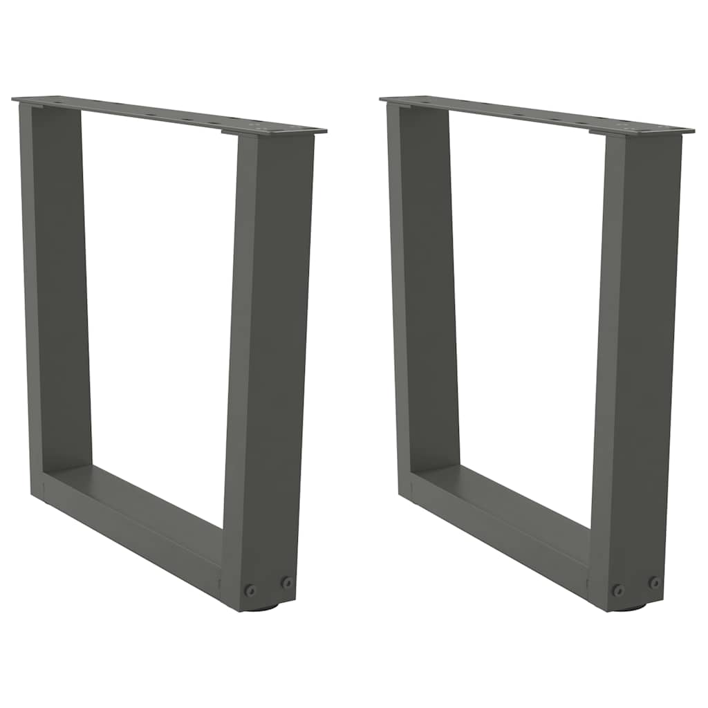 Pés para mesa de centro em forma de v, 2 peças, antracite, 60x (42-43,3) cm, aço