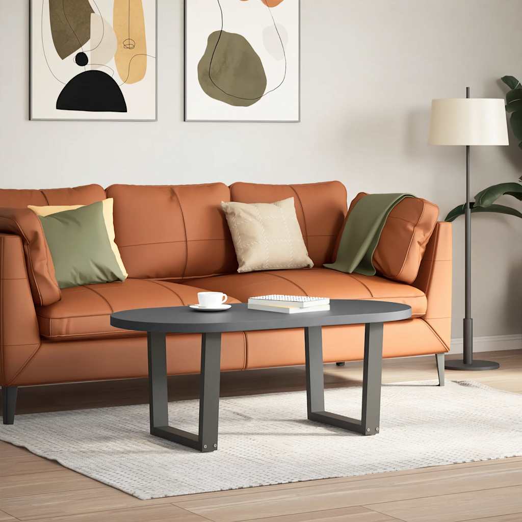 Pés para mesa de centro em forma de v, 2 peças, antracite, 60x (42-43,3) cm, aço