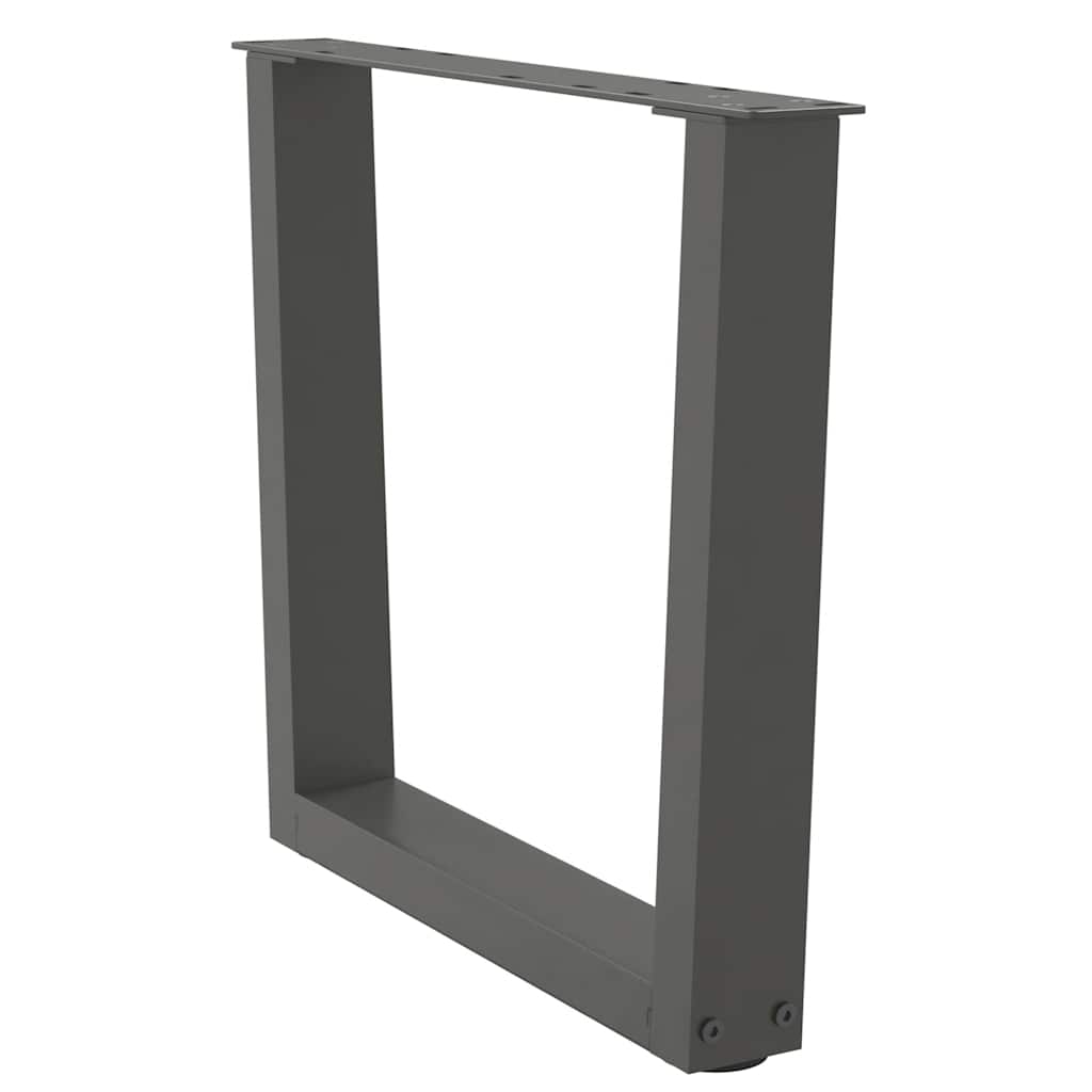 Pés para mesa de centro em forma de v, 2 peças, antracite, 60x (42-43,3) cm, aço