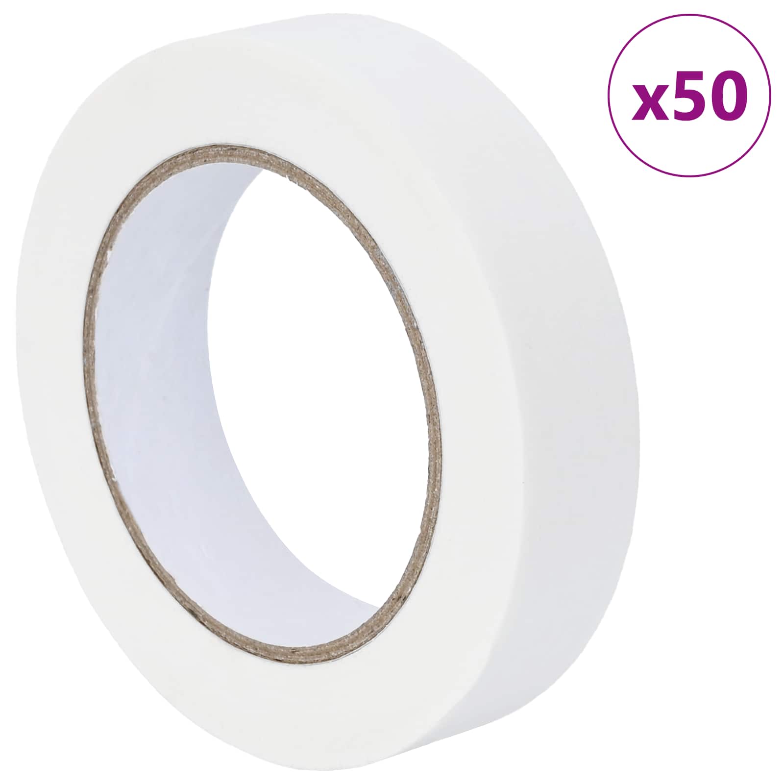 Fitas de máscara para pintores 50 unid. branco 25mm x 50m papel
