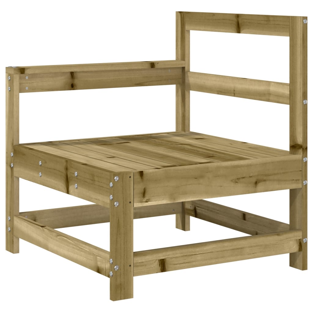 3 Pcs conjunto lounge de jardim madeira de pinho impregnada