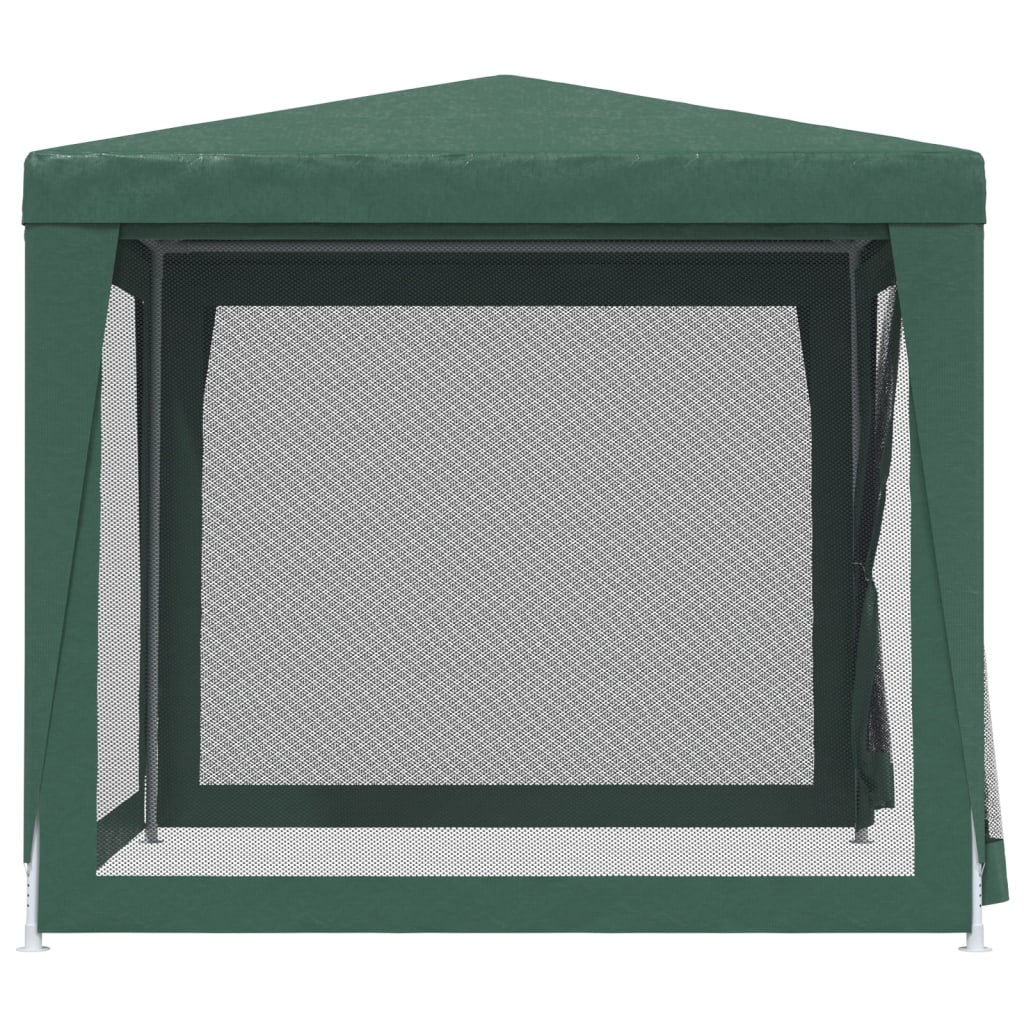 Tenda festas c/ 4 paredes laterais em rede 2,5x2,5 m pead verde