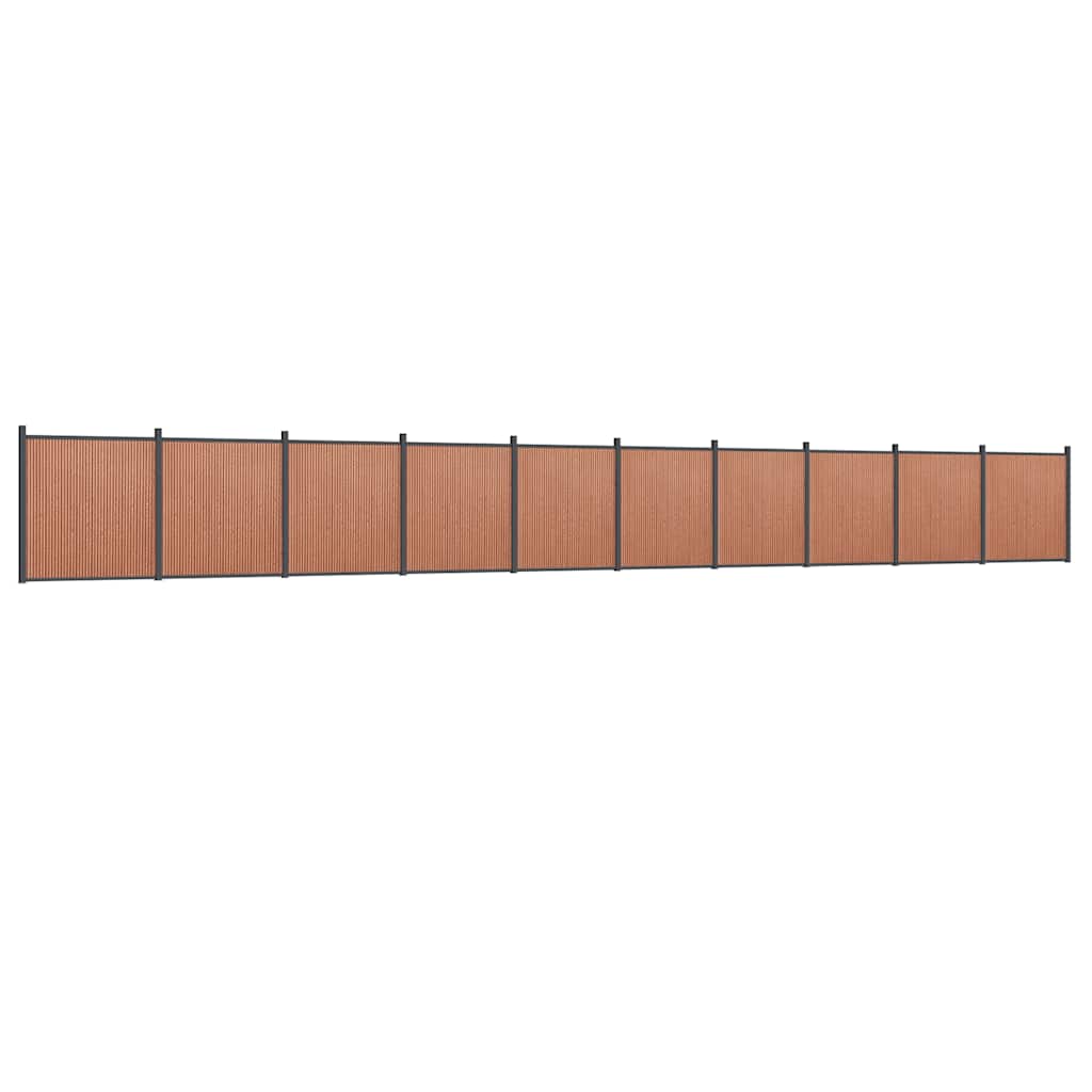 Painel de vedação 1737x186 cm wpc castanho