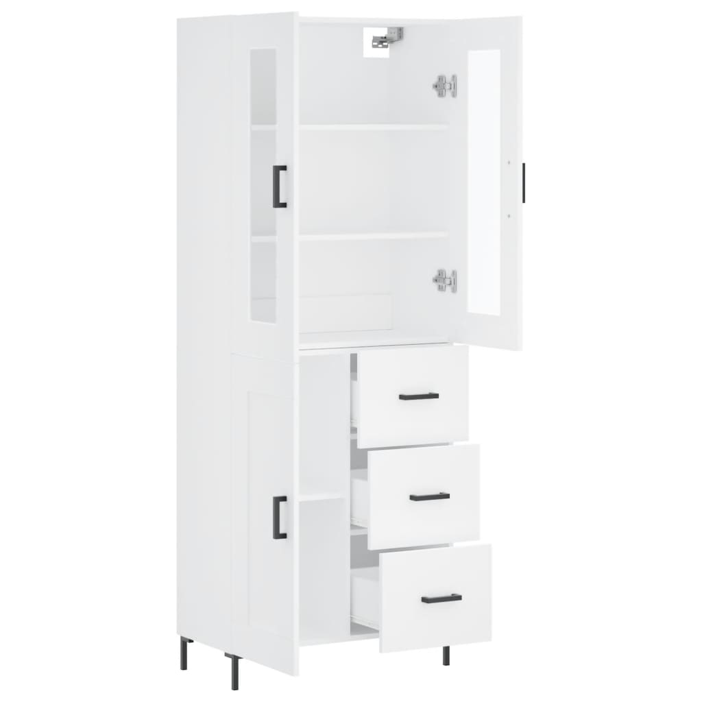 Armário alto 69,5x34x180 cm derivados de madeira branco