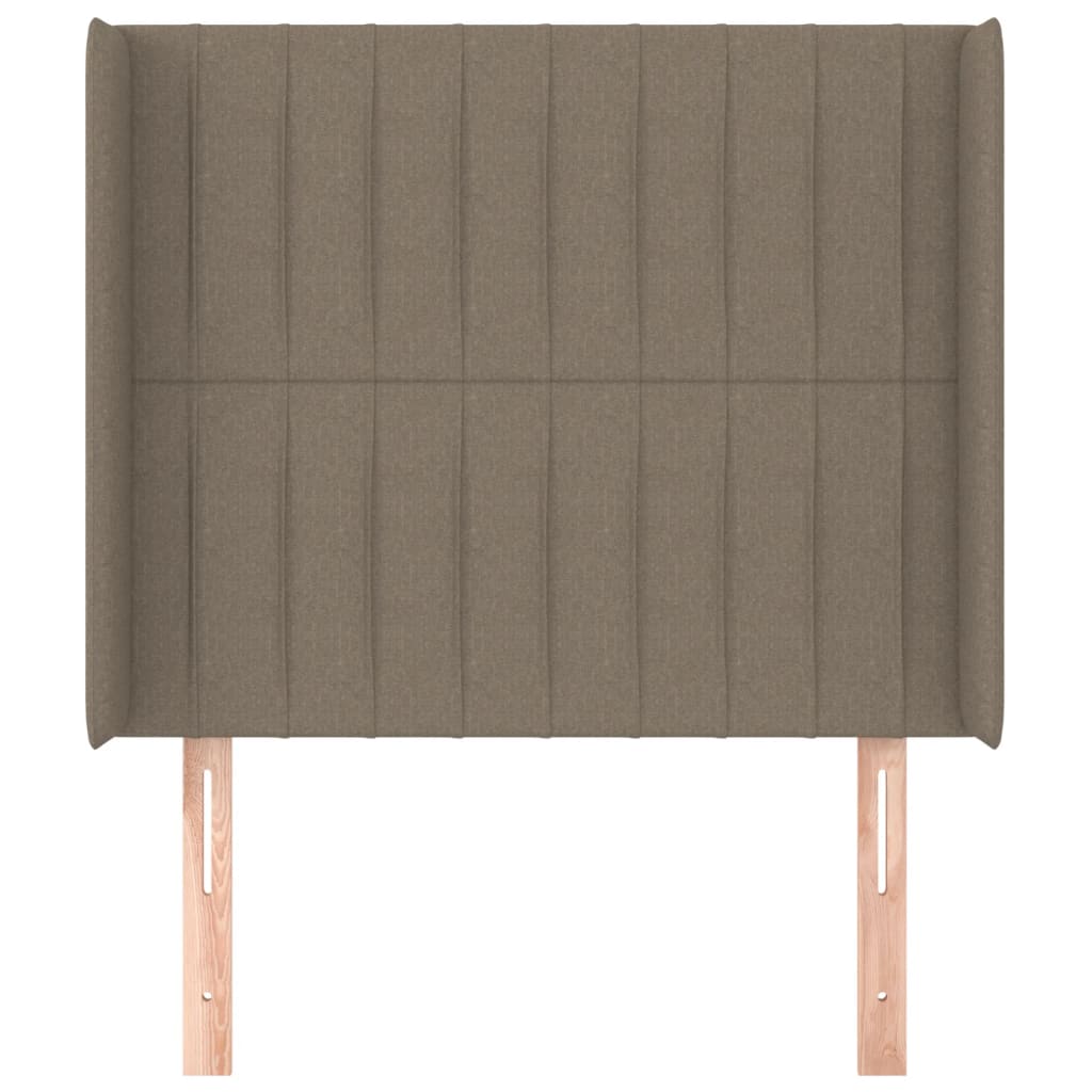 Cabeceira cama abas tecido 103x16x118/128 cm cinza-acastanhado