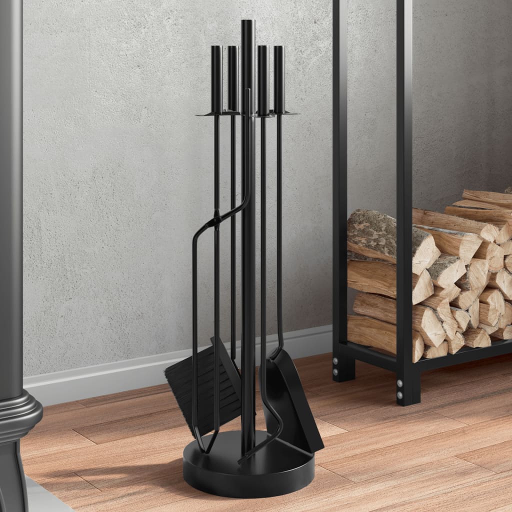 Conjunto de ferramentas para lareira de 5 peças 18x66 cm aço