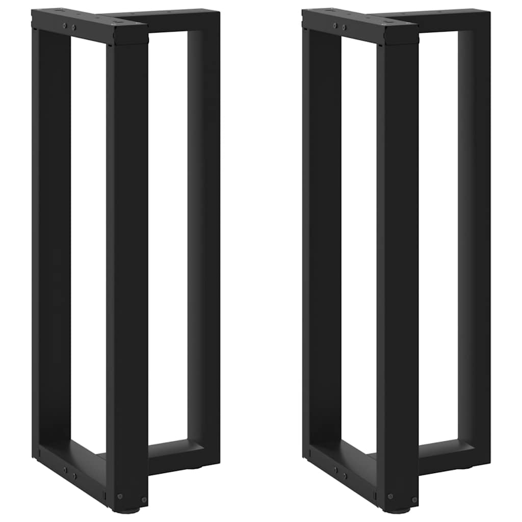 Pés de mesa de bar em forma de t, 2 peças, preto, 50x35x(100-101) cm, aço