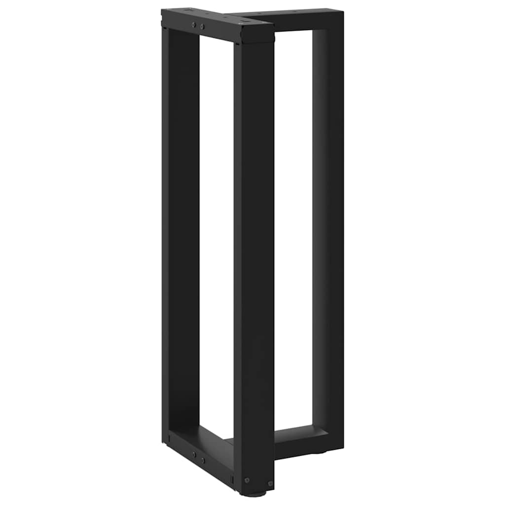 Pés de mesa de bar em forma de t, 2 peças, preto, 50x35x(100-101) cm, aço