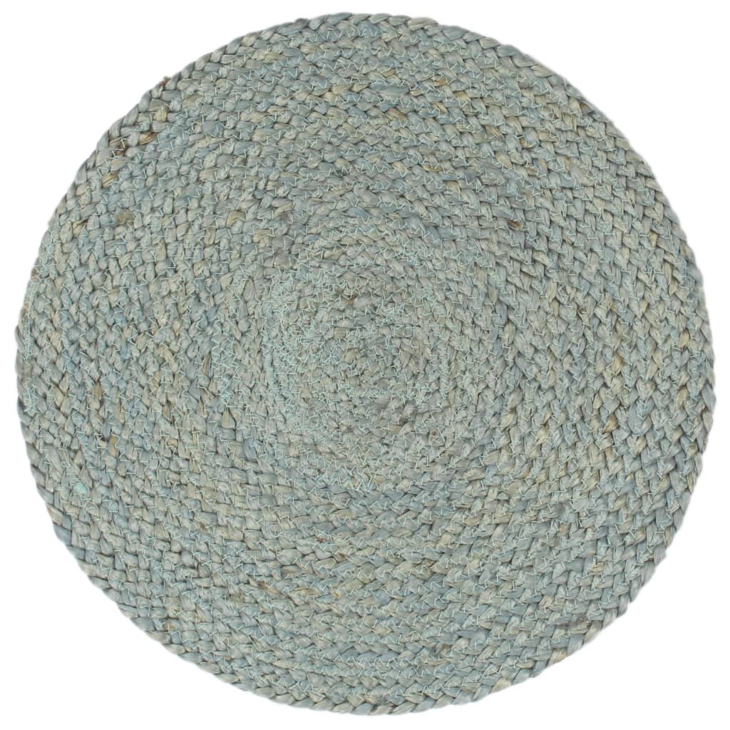 Individuais mesa 6 pcs juta liso 38 cm redondo verde azeitona