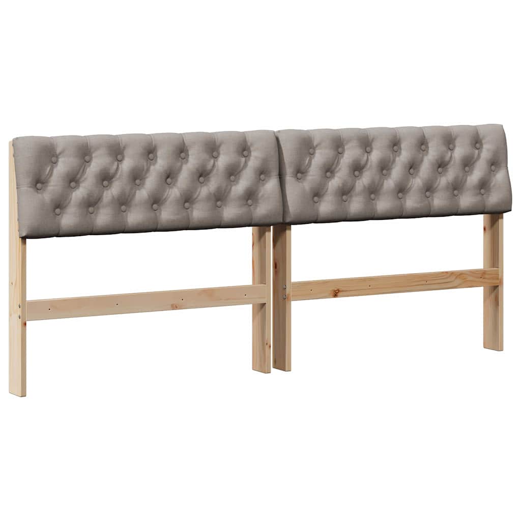 Cabeceira estofada cinzento-acastanhado 180 cm