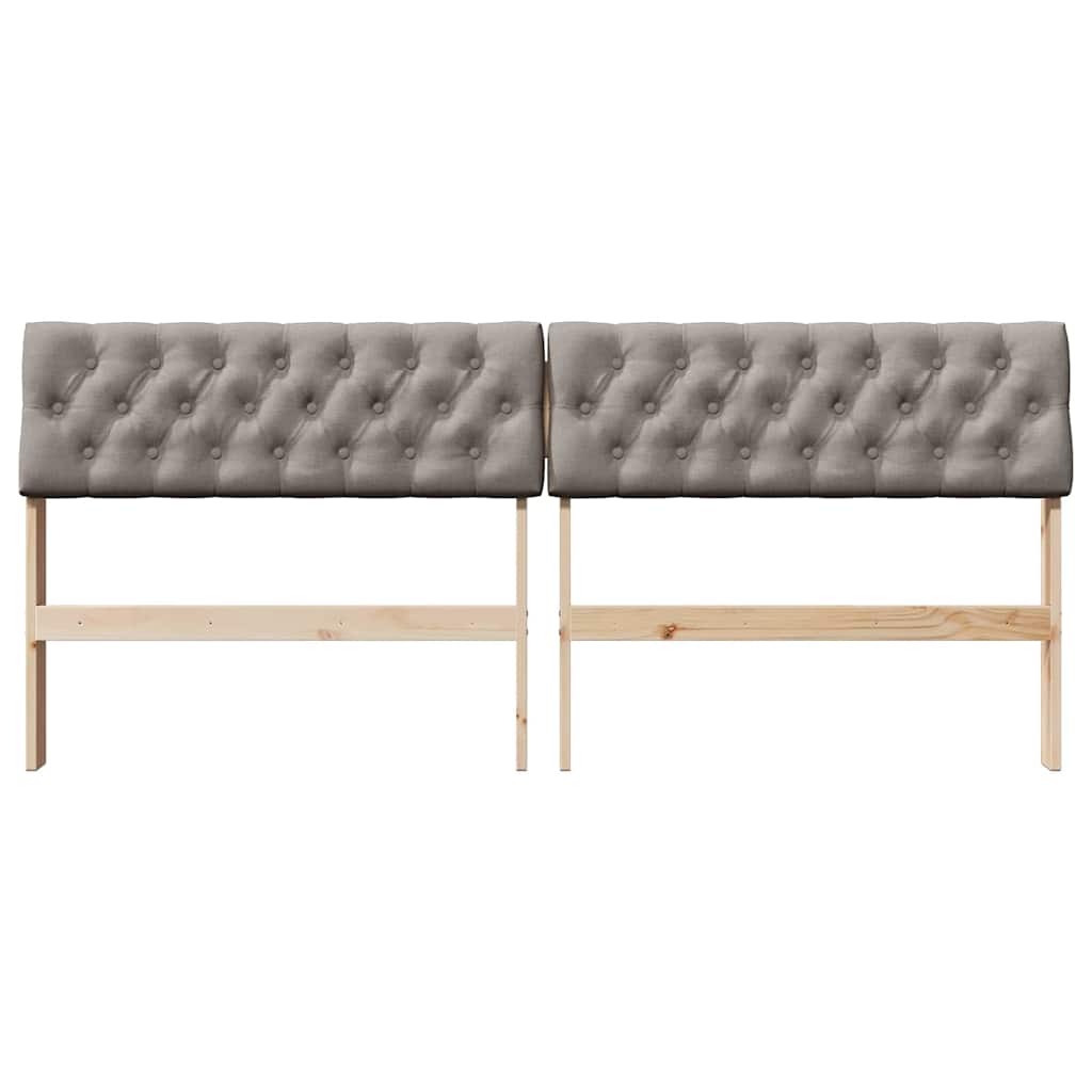 Cabeceira estofada cinzento-acastanhado 180 cm