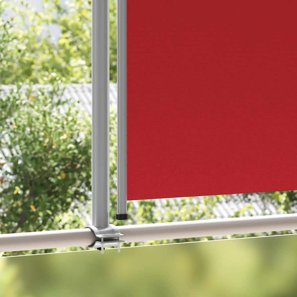 Toldo lateral retrátil para pátio 160x300 cm vermelho