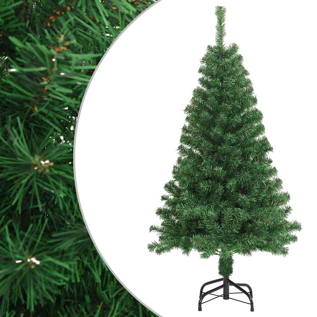 Árvore de natal artificial com ramos grossos 150 cm PVC verde