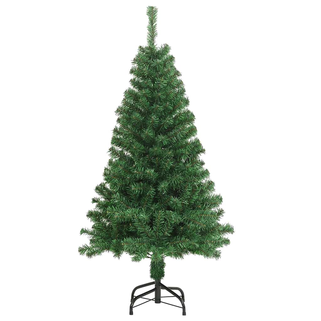 Árvore de natal artificial com ramos grossos 150 cm PVC verde