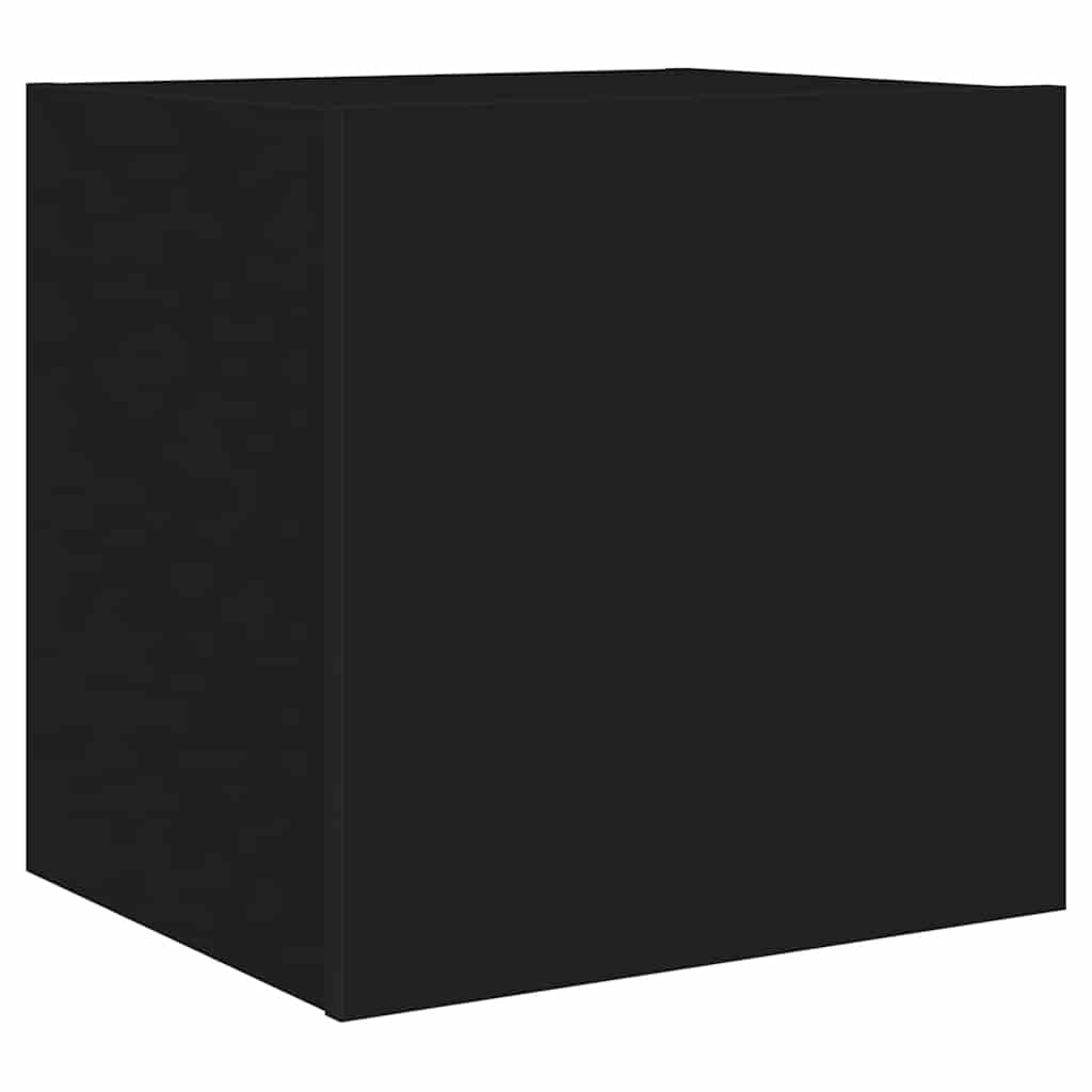 Móvel de parede para TV com luzes LED 40,5x35x40 cm preto