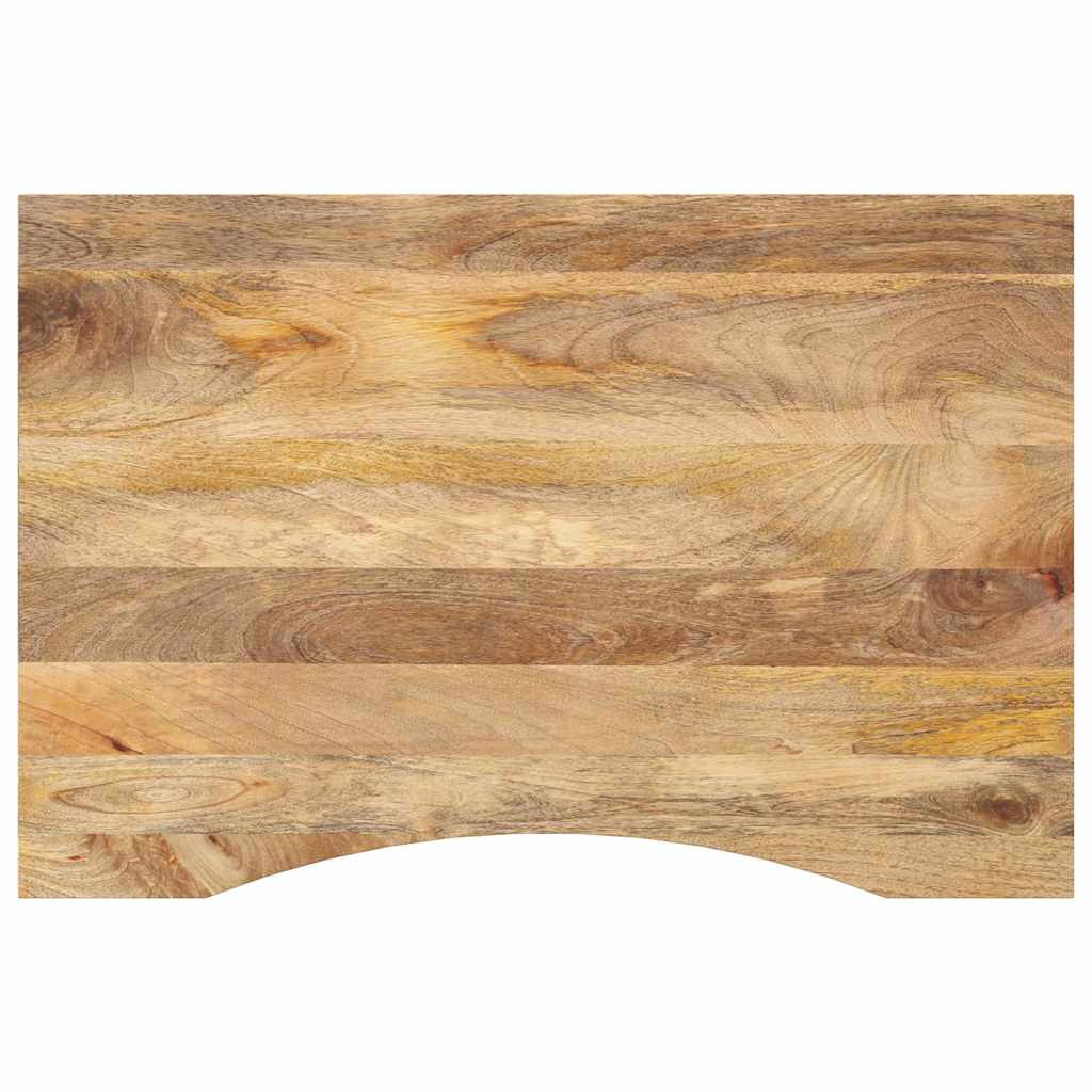 Tampo de mesa com curva 100x60x2,5cm mangueira áspera maciça