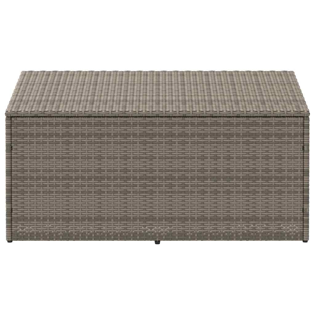 Caixa de armazenamento para jardim cinza 110x50x58 cm vime sintético